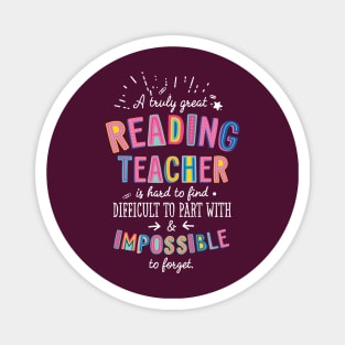 A truly Great Reading Teacher Gift - Impossible to forget Magnet